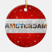 Amsterdam Niederlande Reisen Fotos Weihnachten Keramik Ornament (Vorne)