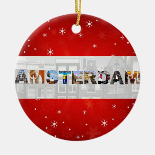 Amsterdam Niederlande Reisen Fotos Weihnachten Keramik Ornament (Vorne)