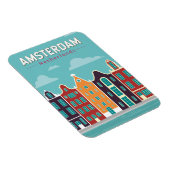 Amsterdam Niederlande Reisen Vintag Magnet (Rechte Seite)