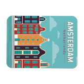 Amsterdam Niederlande Reisen Vintag Magnet (Horizontal)