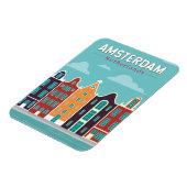 Amsterdam Niederlande Reisen Vintag Magnet (Linke Seite)