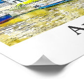 Amsterdam Niederlande Reisen Wasserfarbenhandzeich Poster (Ecke)