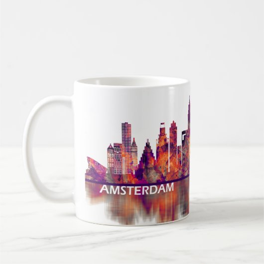 Amsterdam Niederlande Skyline Kaffeetasse (Links)