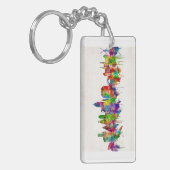 Amsterdam Niederlande Skyline Schlüsselanhänger (Vorderseite links)