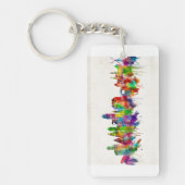 Amsterdam Niederlande Skyline Schlüsselanhänger (Vorderseite)