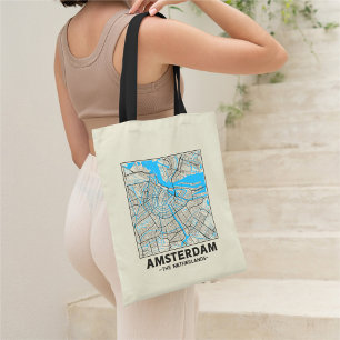 Amsterdam, Niederlande Stadtplan-Tasche Tragetasche
