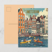 Amsterdam Niederlande Travel Postkarte (Vorne/Hinten)