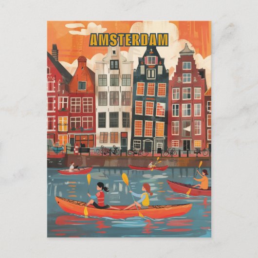 Amsterdam Niederlande Travel Postkarte (Vorderseite)