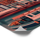 Amsterdam Niederlande Vintag Famous Travel Place Poster (Ecke)