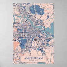 Amsterdam Niederlande Windige Stadtplan Reise
