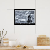 Amsterdam - Niederlande, Windmill (Poster) Poster (Küche)