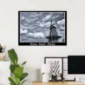 Amsterdam - Niederlande, Windmill (Poster) Poster (Heimbüro)