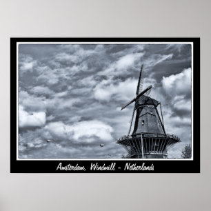 Amsterdam - Niederlande, Windmill (Poster) Poster