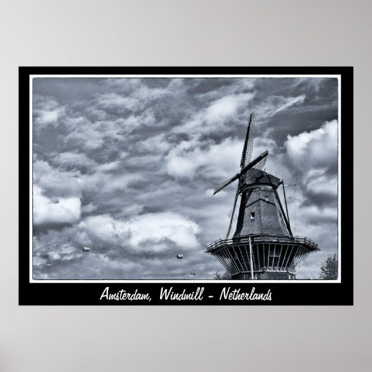 Amsterdam - Niederlande, Windmill (Poster) Poster (Vorne)