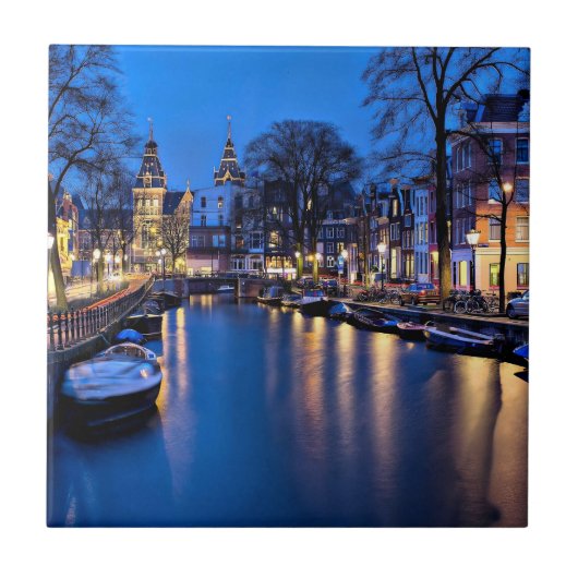 Amsterdam Night Wallpaper-67657 Fliese (Vorderseite)