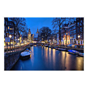Amsterdam Night Wallpaper-67657 Fotodruck