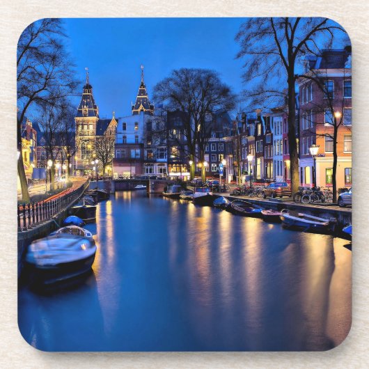 Amsterdam Night Wallpaper-67657 Getränkeuntersetzer (Vorderseite)