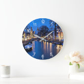 Amsterdam Night Wallpaper-67657 Große Wanduhr (Zuhause)