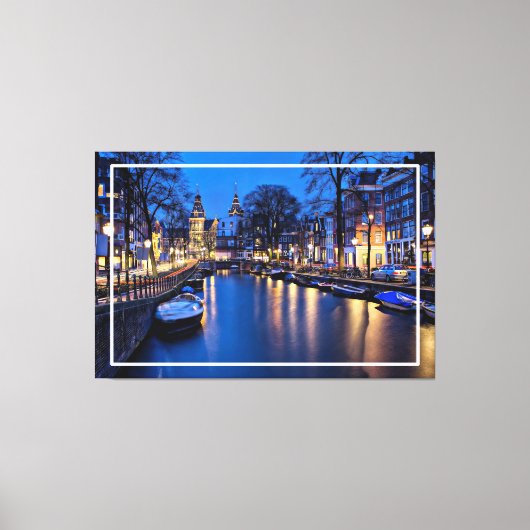 Amsterdam Night Wallpaper-67657 Leinwanddruck (Vorderseite)