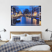 Amsterdam Night Wallpaper-67657 Leinwanddruck (Insitu (Schlafzimmer))