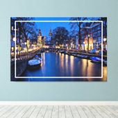 Amsterdam Night Wallpaper-67657 Leinwanddruck (Insitu (Holzboden))