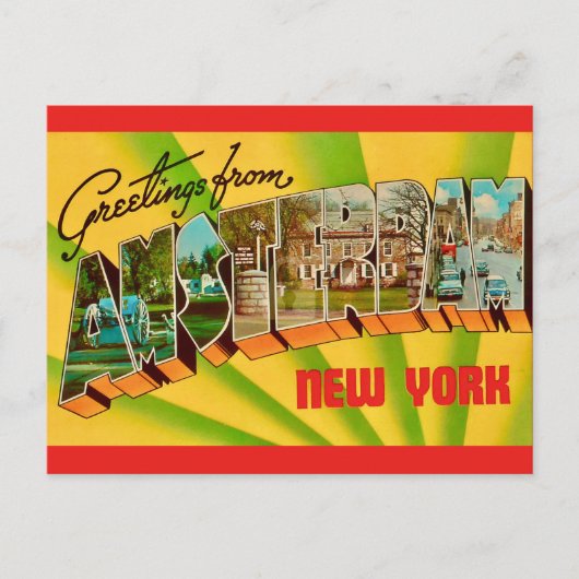 Amsterdam NY Grußkarten Postcard Postkarte (Vorderseite)