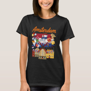 Amsterdam Outfit Idee für Kinder & Holland Niederl T-Shirt