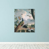 Amsterdam-Palast mit exotischen Vögeln Leinwanddruck (Insitu (Holzboden))