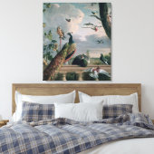 Amsterdam-Palast mit exotischen Vögeln Leinwanddruck (Insitu (Schlafzimmer))