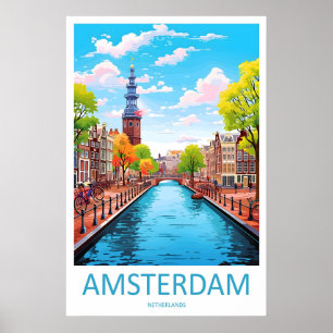 Amsterdam Park Skigebiet Vintage Reiseposter Natio Poster
