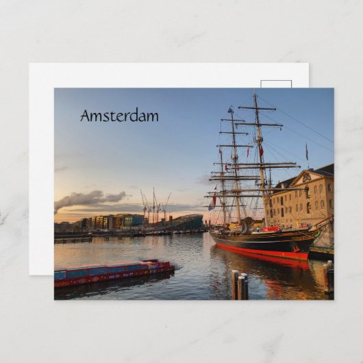 Amsterdam Postcard Postkarte (Vorne/Hinten)