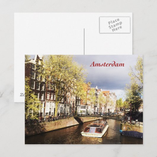 Amsterdam Postcard Postkarte (Vorne/Hinten)