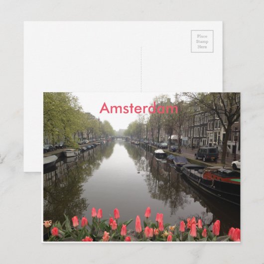 Amsterdam Postcard Postkarte (Vorne/Hinten)