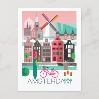 Amsterdam Postcard Postkarte