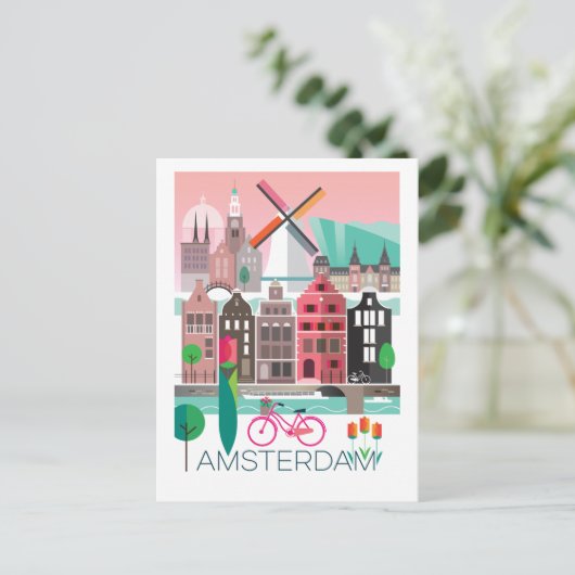 Amsterdam Postcard Postkarte (Stehend Vorderseite)