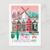 Amsterdam Postcard Postkarte (Vorderseite)