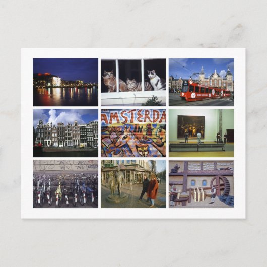 Amsterdam Postcard Postkarte (Vorderseite)