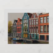 AMSTERDAM POSTCARD POSTKARTE (Vorne/Hinten)
