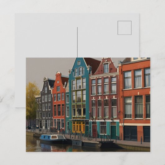 AMSTERDAM POSTCARD POSTKARTE (Vorne/Hinten)