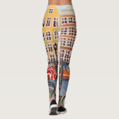 Amsterdam Poster: Button-Up Girl Cycling. Leggings (Rückseite)