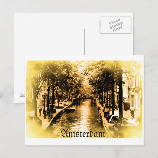 Amsterdam Postkarte (Vorne/Hinten)