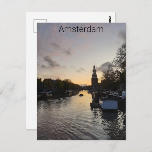 Amsterdam Postkarte (Vorne/Hinten)