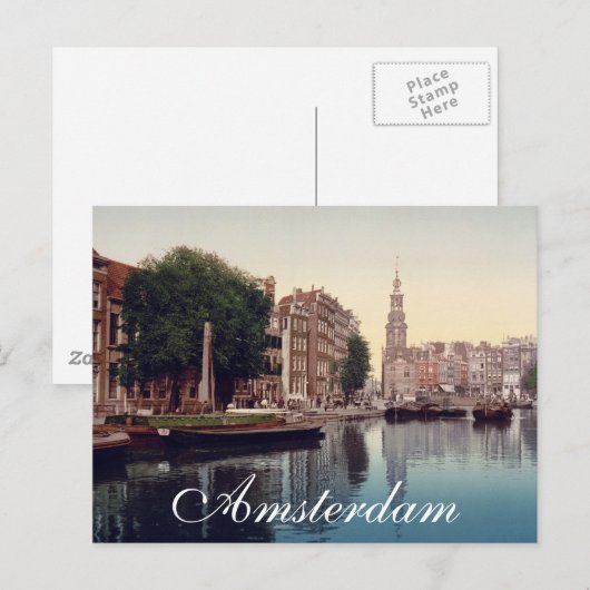 Amsterdam Postkarte (Vorne/Hinten)