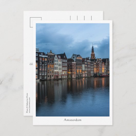 Amsterdam Postkarte (Vorne/Hinten)
