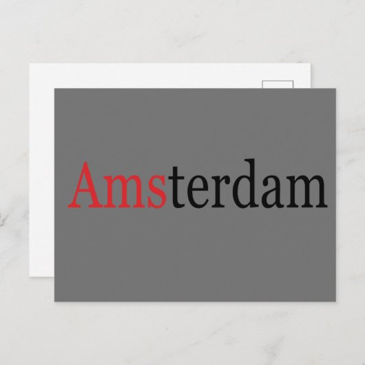 Amsterdam Postkarte (Vorne/Hinten)