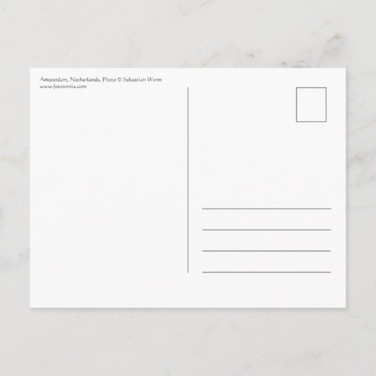 Amsterdam Postkarte (Rückseite)