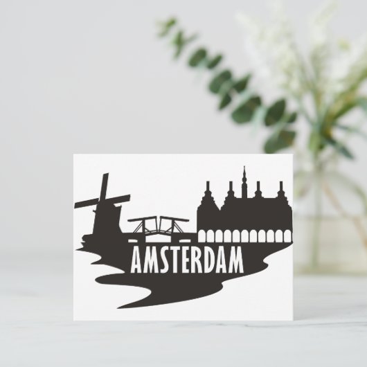 Amsterdam Postkarte (Stehend Vorderseite)