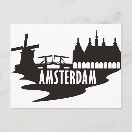 Amsterdam Postkarte (Vorderseite)