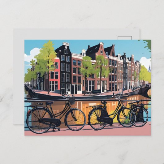 Amsterdam Postkarte (Vorne/Hinten)