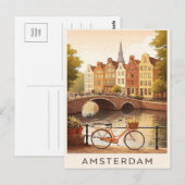 Amsterdam. Postkarte (Vorne/Hinten)